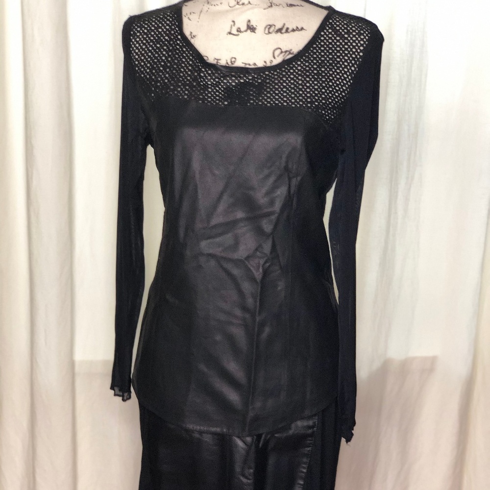Neiman Marcus Leather  & Ponte Skirt and Top